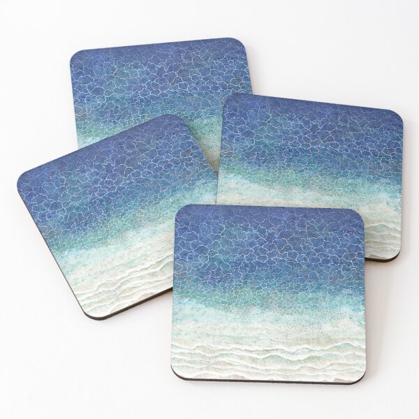 Item preview, Beach painted with watercolor from above designed and sold by Rebecca Reck Art.