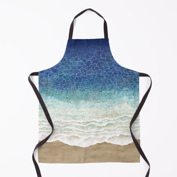 Item preview, Beach painted with watercolor from above designed and sold by Rebecca Reck Art.