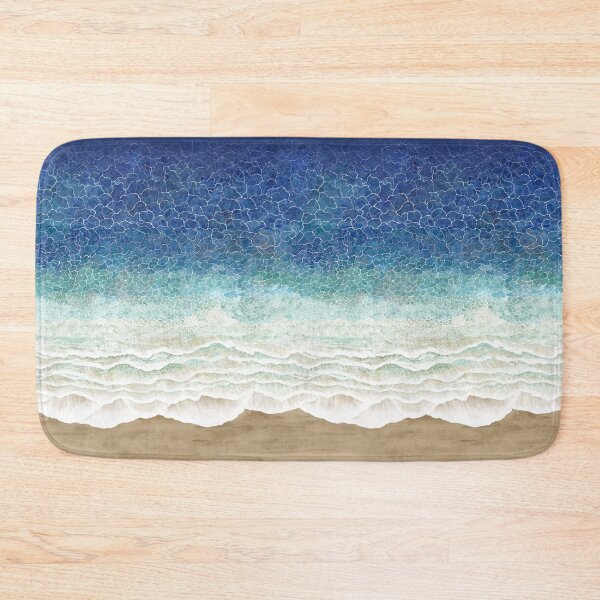 Item preview, Beach painted with watercolor from above designed and sold by Rebecca Reck Art.