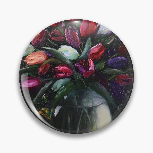 Artikelvorschau, Ölgemälde Home Décor Abstrakte Tulpen Blumen in einer Vase Moderne Stillleben Wandkunst auf Leinwand Blumenkunst Gemälde Original Ölgemälde entworfen und verkauft von HelenBerkArt.
