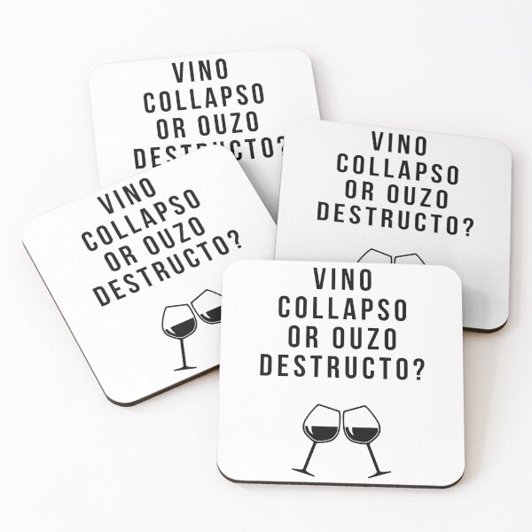 Artikelvorschau, Vino Collapso oder Ouzo Destructo? lustige Trinkkumpels / Damenentwurf entworfen und verkauft von QualityPunnage.