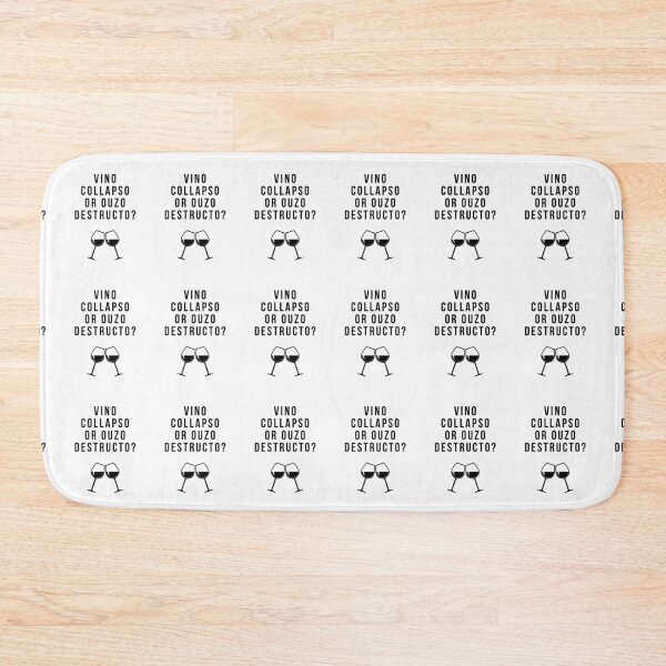 Item preview, Vino Collapso or Ouzo Destructo? funny drinking buddies / ladies design designed and sold by QualityPunnage.