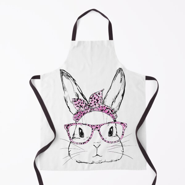 Item preview, Cute Bunny Face Shirt Leopard Print Glasses EASTER designed and sold by vickiknopp.