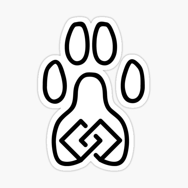 Rabbit Unity Black Sticker