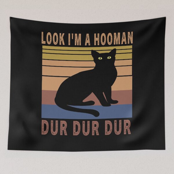 Aperçu de l'œuvre Regarde, je suis un amateur de chat drôle rétro vintage de Hooman Dur Dur Dur créée et vendue par Sarah38.