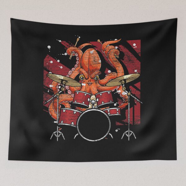 Item preview, Ocean Animal Musician Drums Gift Kraken Drummer Octopus designed and sold by ANABARRIOS.