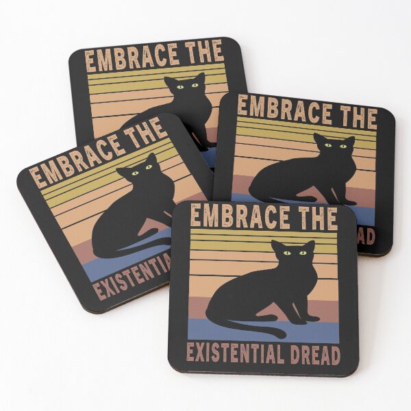 Item preview, Embrace The Existential Dread Retro Vintage Funny Cat Lover designed and sold by Sarah38.