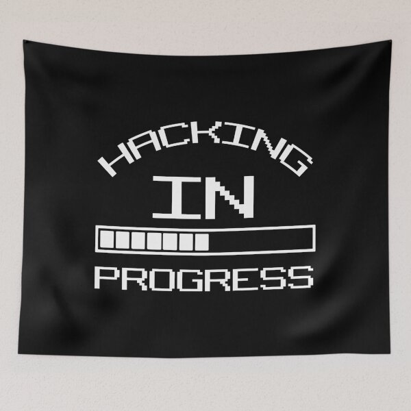 Item preview, Hacking in progress - cyber security nerd tees. designed and sold by PrintPress.