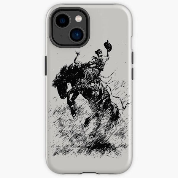 Be In The Saddle Cowboy On Horse Vintage Rodeo iPhone Tough Case