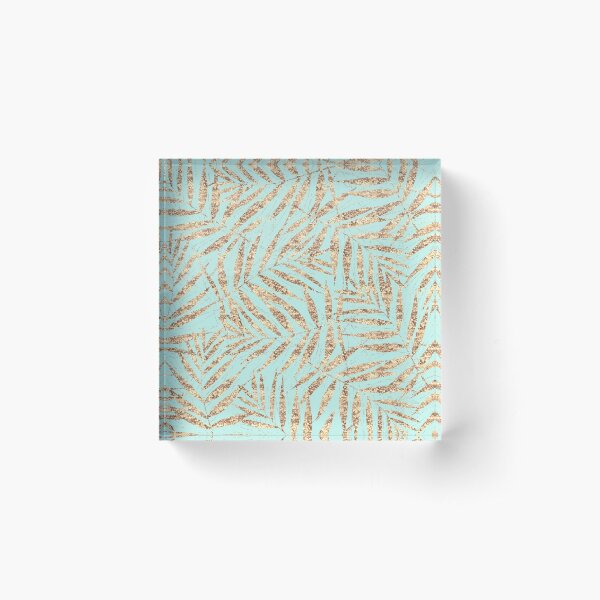 Item preview, Tropical Gold Palm Leaves Mint Design designed and sold by InovArtS.