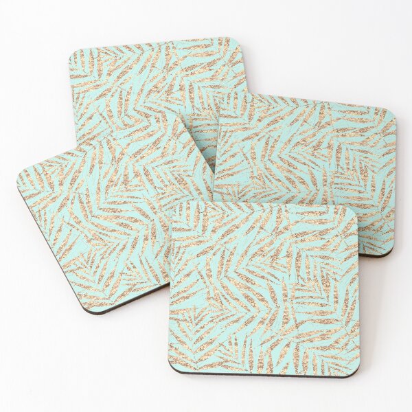 Item preview, Tropical Gold Palm Leaves Mint Design designed and sold by InovArtS.