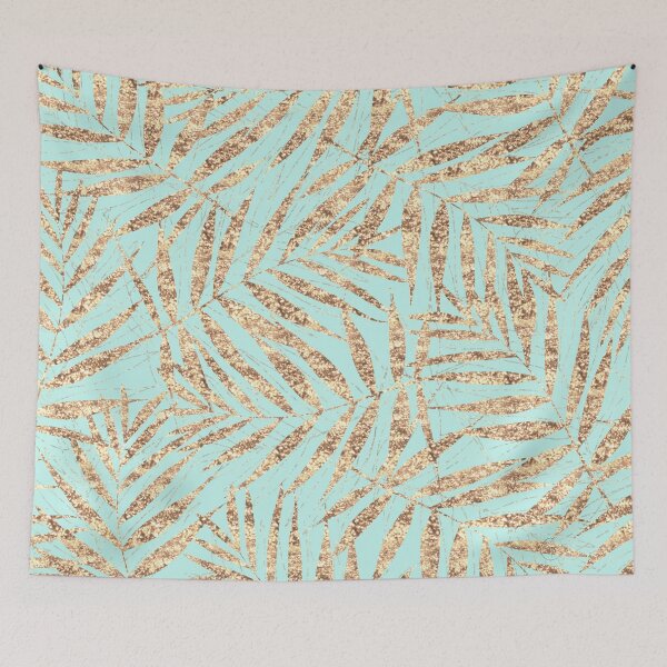 Item preview, Tropical Gold Palm Leaves Mint Design designed and sold by InovArtS.