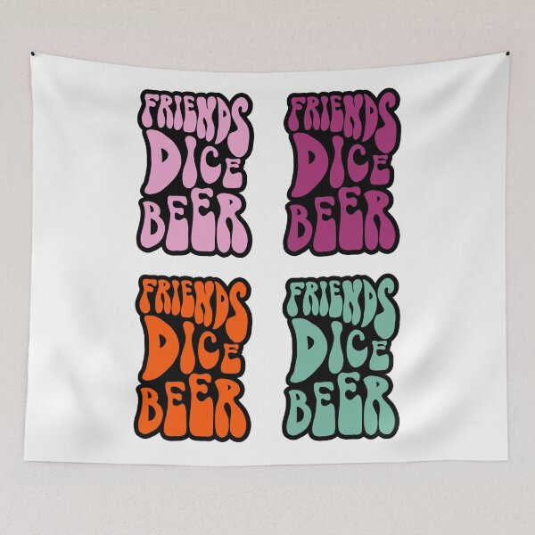 Item preview, Friends, Dice, Beer Four 70s Retro Groovy designed and sold by WPahat.