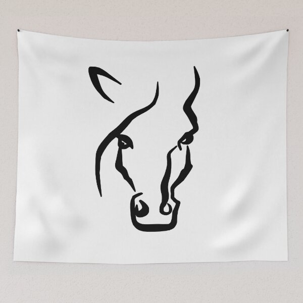 Item preview, Black and White Horse Face designed and sold by Trace1234.