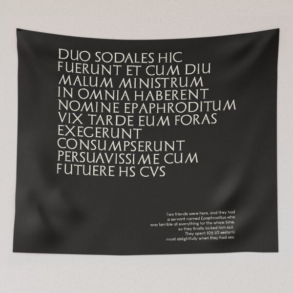 Item preview, Graffiti of Pompeii - DUO SODALES HIC FUERUNT... designed and sold by MetaPhyStore.