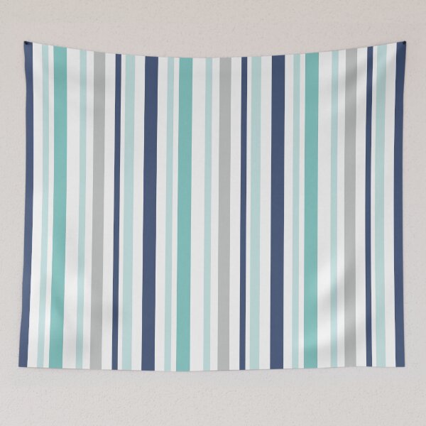 Item preview, Blue stripes  designed and sold by swans-swatches.