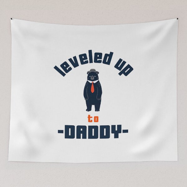 Item preview, Leveled up to daddy, print for father to be designed and sold by printhappy.
