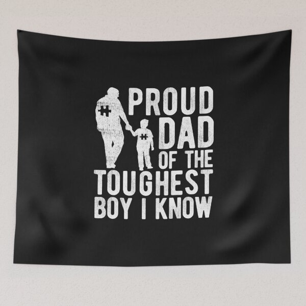 Item preview, Autism Proud Dad Of The Toughest Boy I Know Autism Awareness Month Gift for Father designed and sold by alenaz.