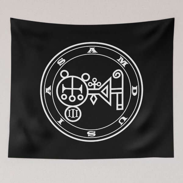 Item preview, Amdusias demon goetia white Sigil occult Magick Seal designed and sold by InfernalDesignZ.
