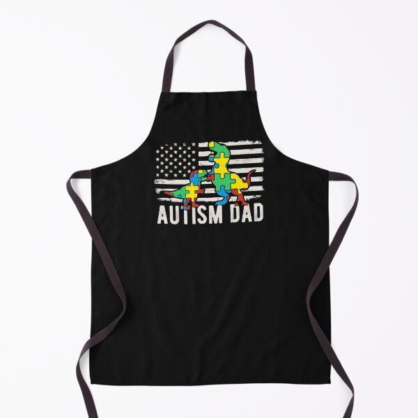 Item preview, T Rex Autism Dad Dinosaur In Puzzles Autism Awareness American Flag For Proud Autism Father designed and sold by alenaz.