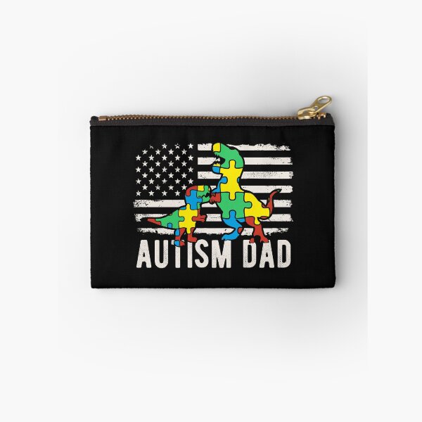 Item preview, T Rex Autism Dad Dinosaur In Puzzles Autism Awareness American Flag For Proud Autism Father designed and sold by alenaz.