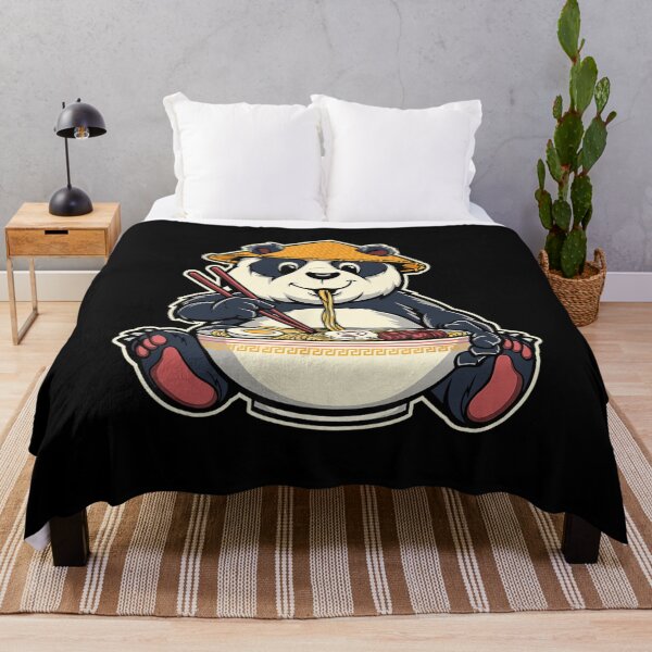 Item preview, Kawaii Japanese Panda Bear Eating Ramen Noodles designed and sold by caltagirone9421.