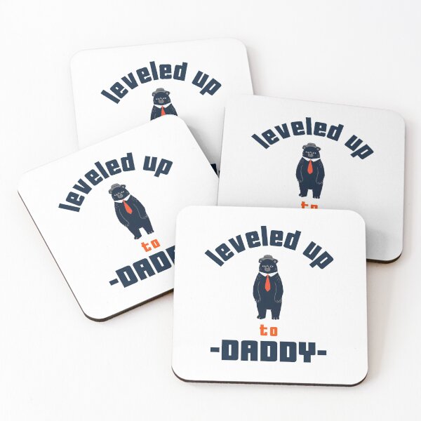 Item preview, Leveled up to daddy, print for father to be designed and sold by printhappy.