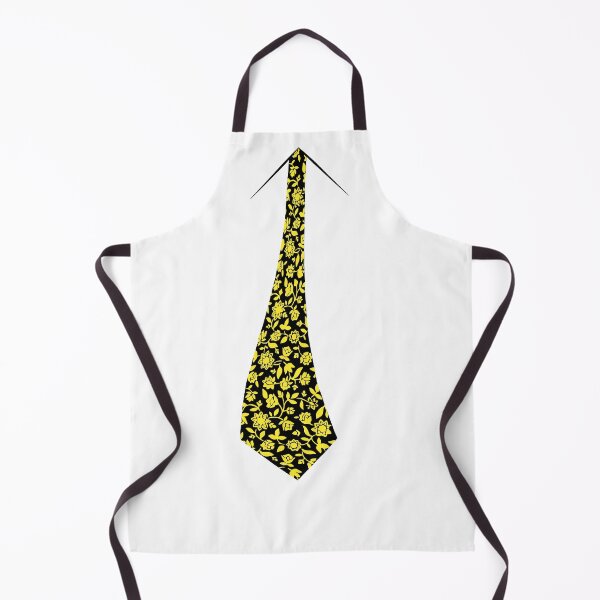 Item preview, Necktie Fashion Series - Retro Yellow and Black Floral designed and sold by darryldesign.