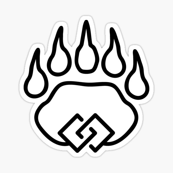 Bear Unity Black Sticker