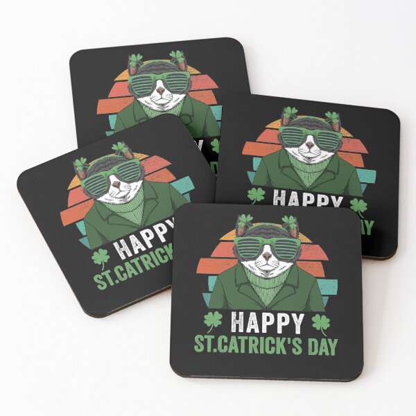 Item preview, Happy St Catrick's Day vintage Funny Cat St Patricks day designed and sold by Artsy Apparels.