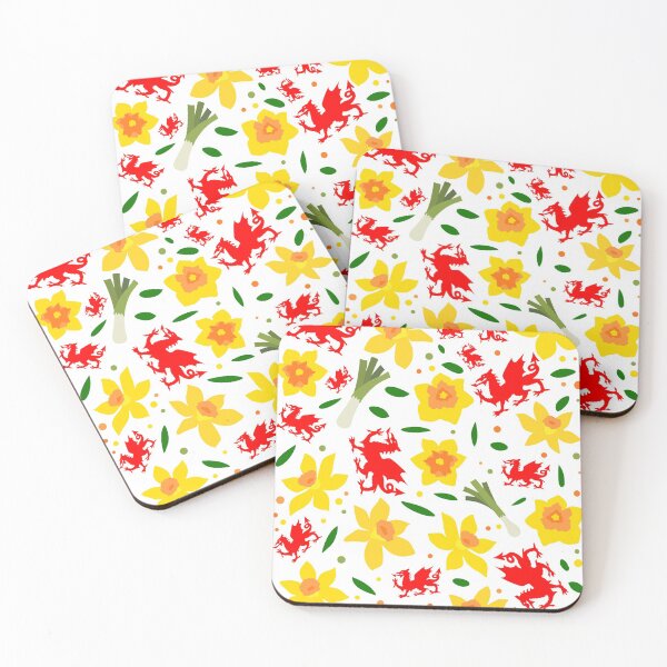Item preview, Wales Floral Pattern - Welsh Dragon, Daffodils and Leek designed and sold by juvajay.