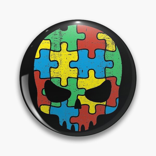 Item preview, Autism skull colourful pieces for autism mom dad Autism Awareness Gifts designed and sold by alenaz.