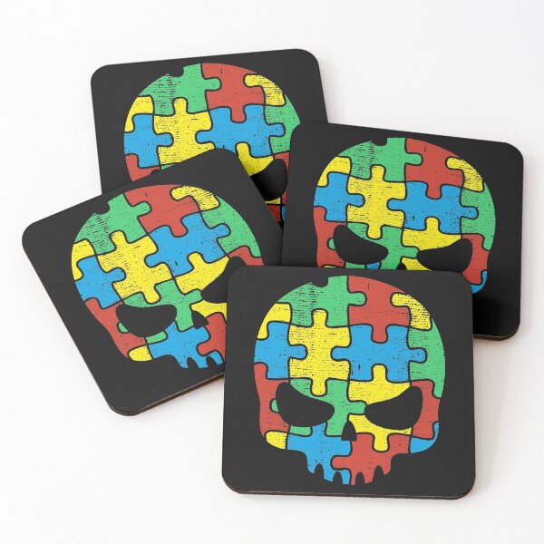 Item preview, Autism skull colourful pieces for autism mom dad Autism Awareness Gifts designed and sold by alenaz.