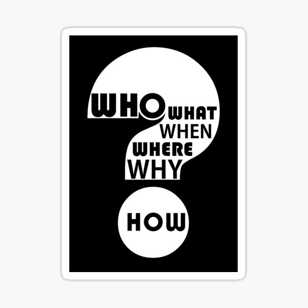 Item preview, Who, What, When, Where, Why, & How? designed and sold by Jean Gregory Evans.