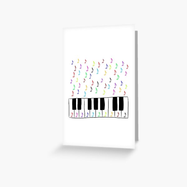 Item preview, Piano keyboard with notes, colored designed and sold by artvikey.