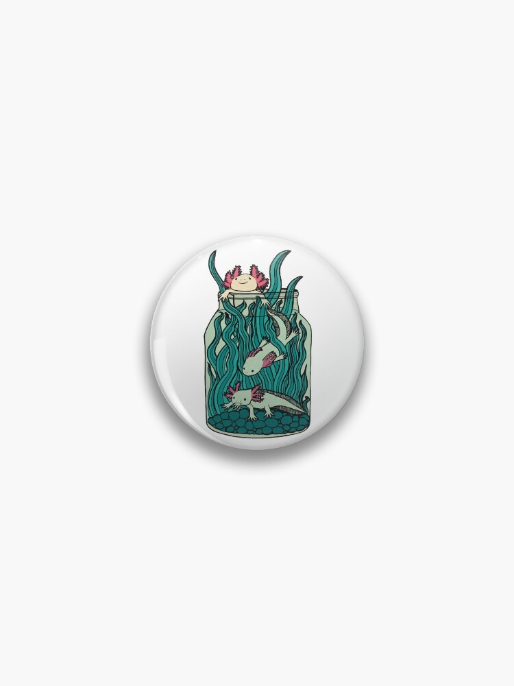 Thumbnail 1 of 3, Pin, Axolotl designed and sold by Emma Falconer.