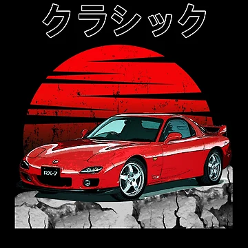 Artwork thumbnail, Classic RX7 Classic Cars by Sujitra Romyen