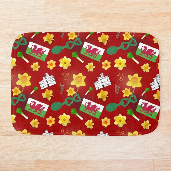 Item preview, Wales Cymru daffodils and dragons pattern designed and sold by chihuahuashower.