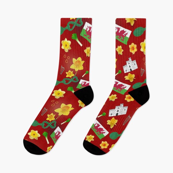 Item preview, Wales Cymru daffodils and dragons pattern designed and sold by chihuahuashower.