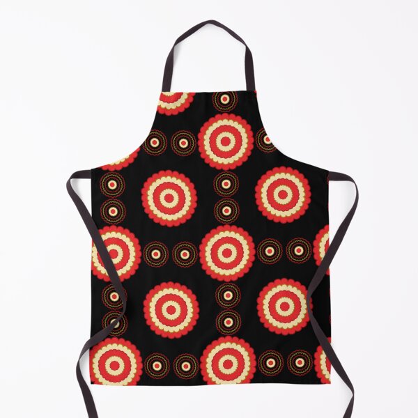 Item preview, Flower Circle Pattern in Black and Red Design 623 designed and sold by Artnigel.
