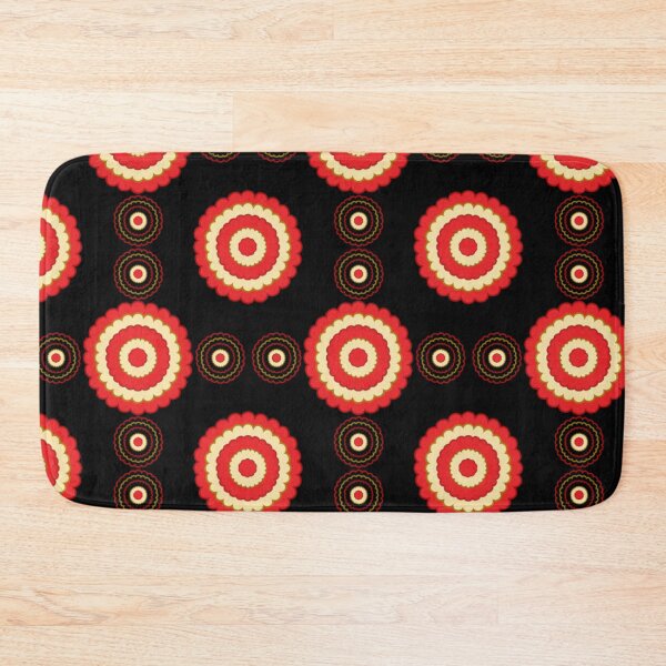 Item preview, Flower Circle Pattern in Black and Red Design 623 designed and sold by Artnigel.