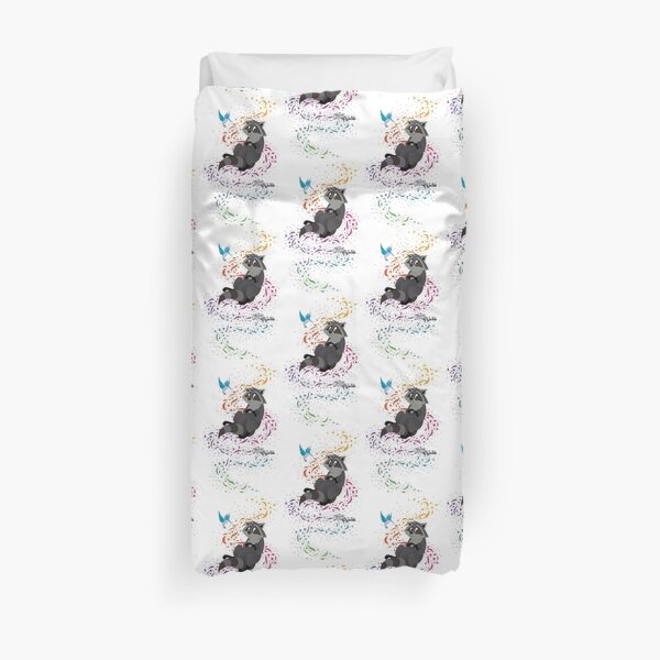 Adorable Little Raccoon Duvet Cover
