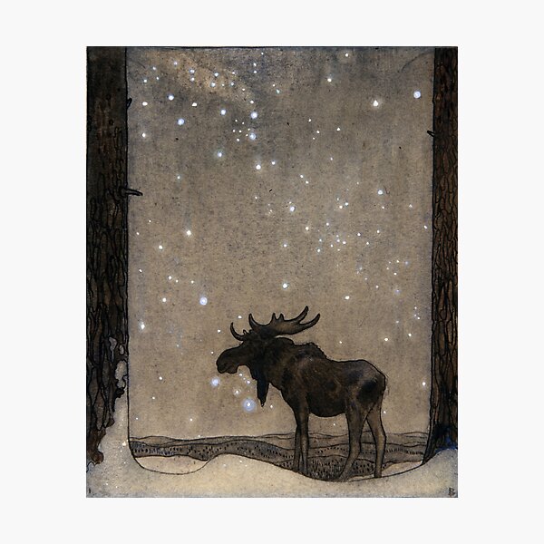 John Bauer the elk Photographic Print