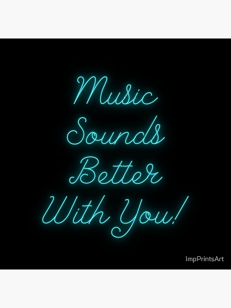 "Daft Punk, Music Sounds Better with You! Design blue" Poster for Sale