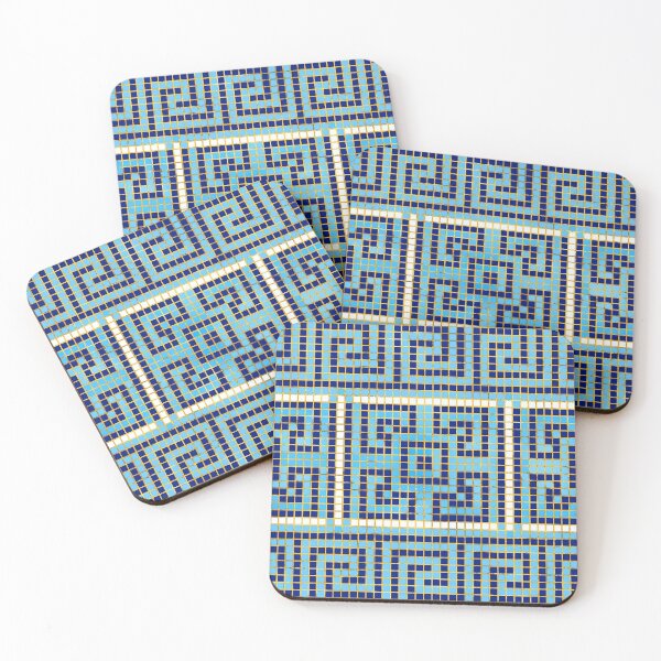 Item preview, Mosaic Greek Meander Greek Key Ornament  designed and sold by k9printart.
