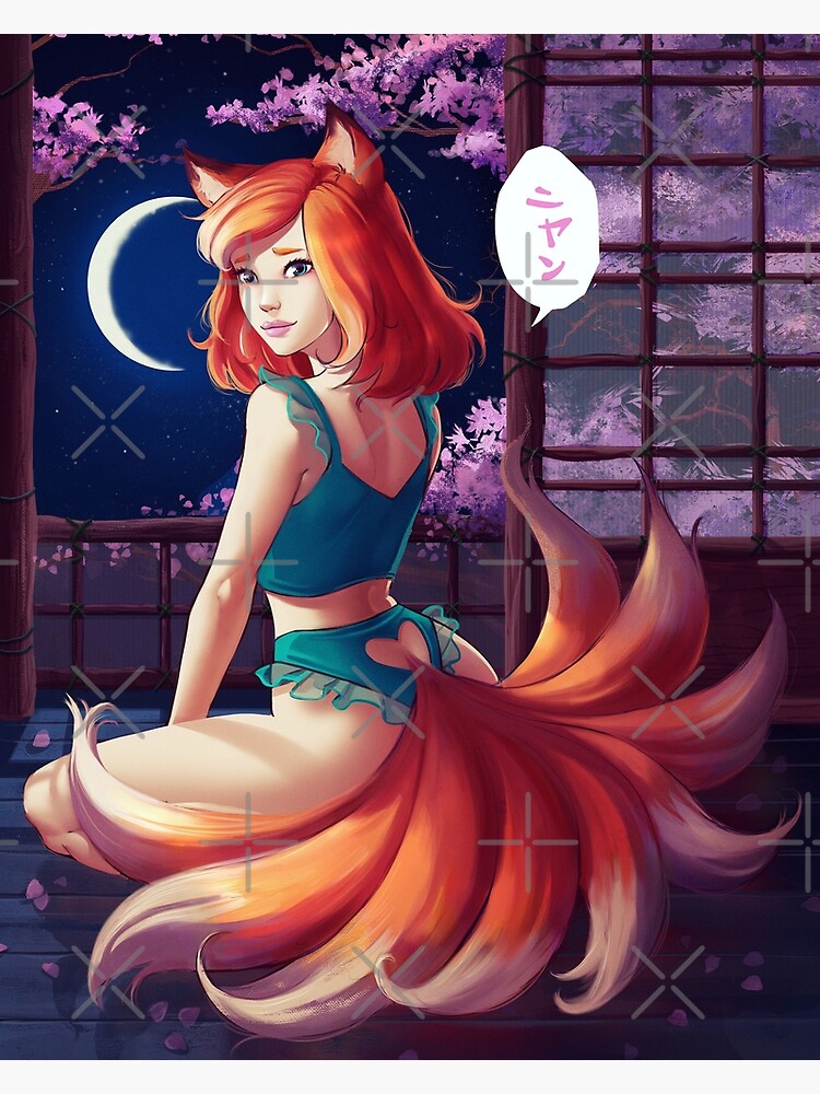 Cecily Cute Anime Fox Girl Poster For Sale By Shellz Art Redbubble