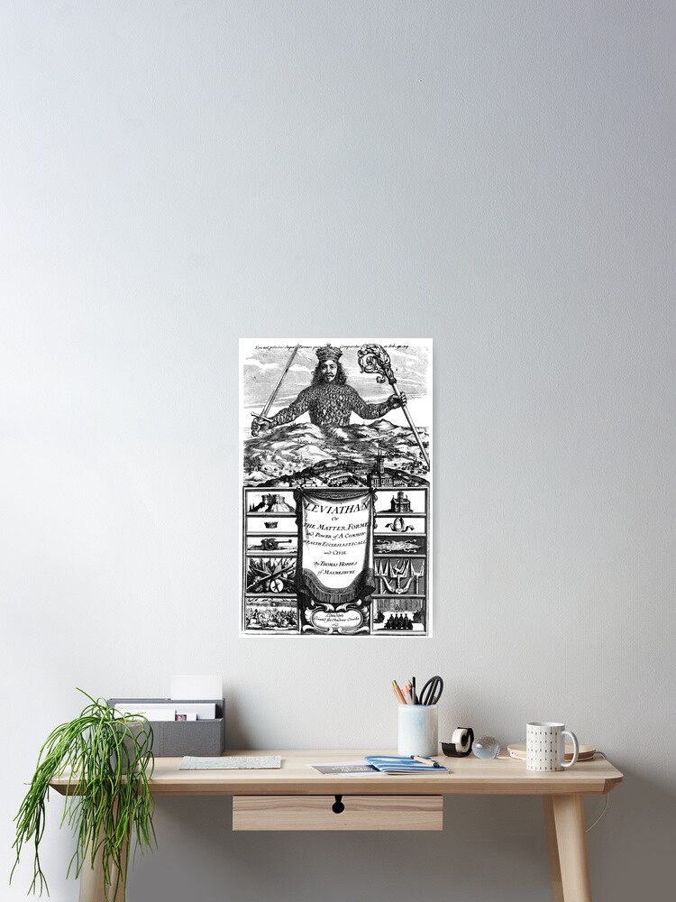 Und Gilt Als Eines Der Fruhesten Und Einflussreichsten Beispiele Der Gesellschaftsvertragstheorie Dies Ist Ein Titelbild Des Buchstichs Von Abraham Bosse Poster Von Ofmooseandmen Redbubble