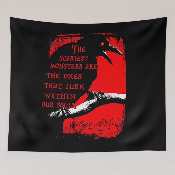 Item preview, Edgar Allan Poe Quotes Horror Macabre Literary Poet Author Gift designed and sold by TopTeeShop.