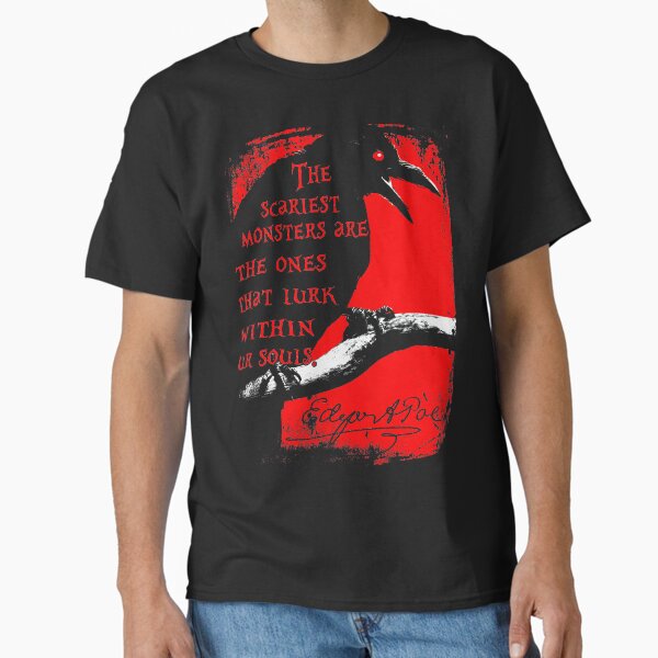Item preview, Edgar Allan Poe Quotes Horror Macabre Literary Poet Author Gift designed and sold by TopTeeShop.