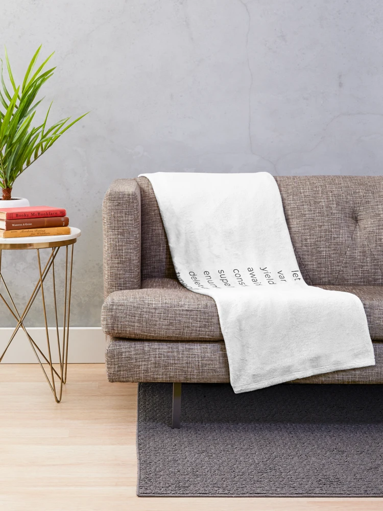 Thumbnail 2 of 6, Throw Blanket, JavaScript Keywords designed and sold by Mechashadow.